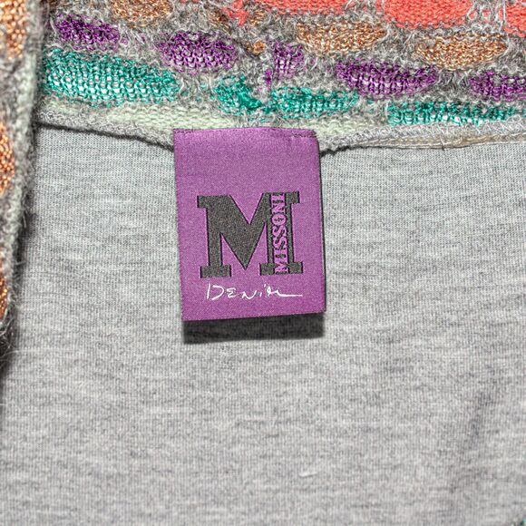 MISSONI Denim collection line Knit Cowl-Neck top in Gray Size Small - Picture 4 of 11